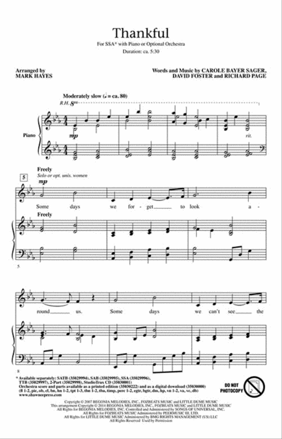 Thankful SSA scores gallery preview page 2