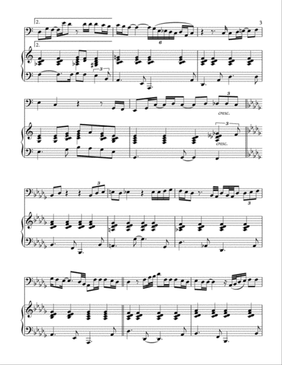 I Believe I Can Fly Piano scores gallery preview page 4