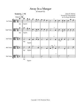 Away in a Manger (G) (Viola Quintet)