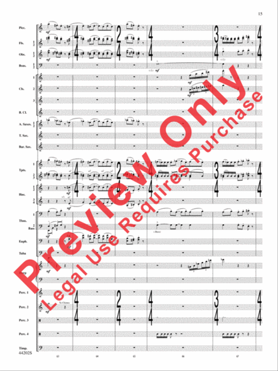 A Celebration Overture Concert Band scores gallery preview page 16