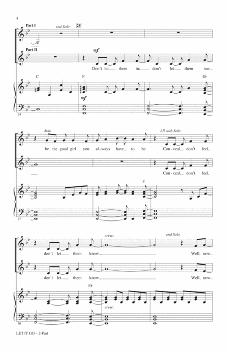 Let It Go 2-Part scores gallery preview page 3