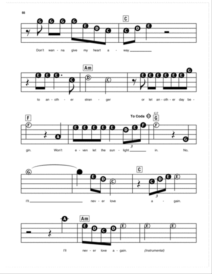 I'll Never Love Again (from A Star Is Born) Electronic Keyboard scores gallery preview page 3