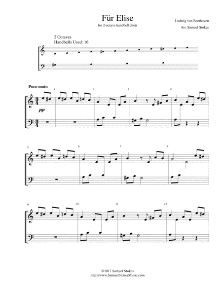 Für Elise - for 2-octave handbell choir image number null