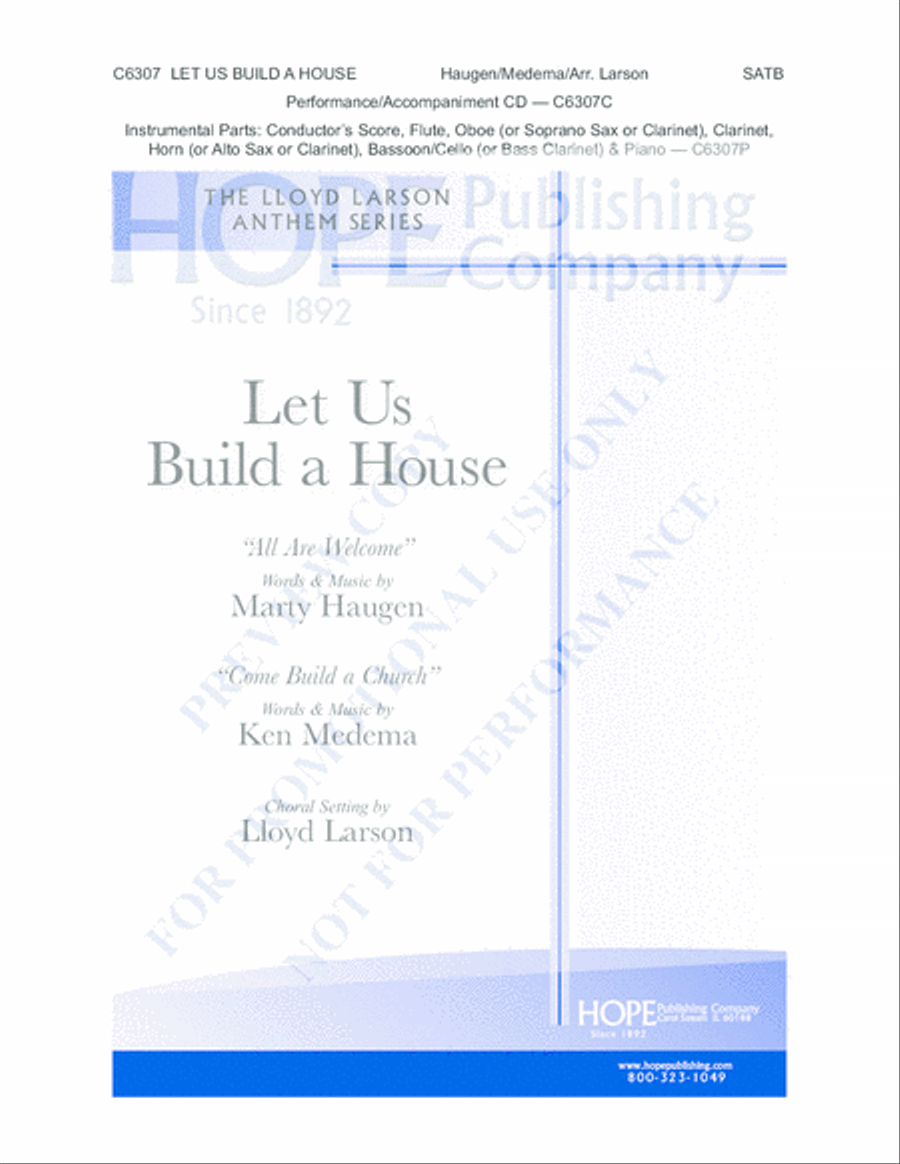 Let Us Build A House (All Are Welcome) 4-Part scores gallery preview page 2