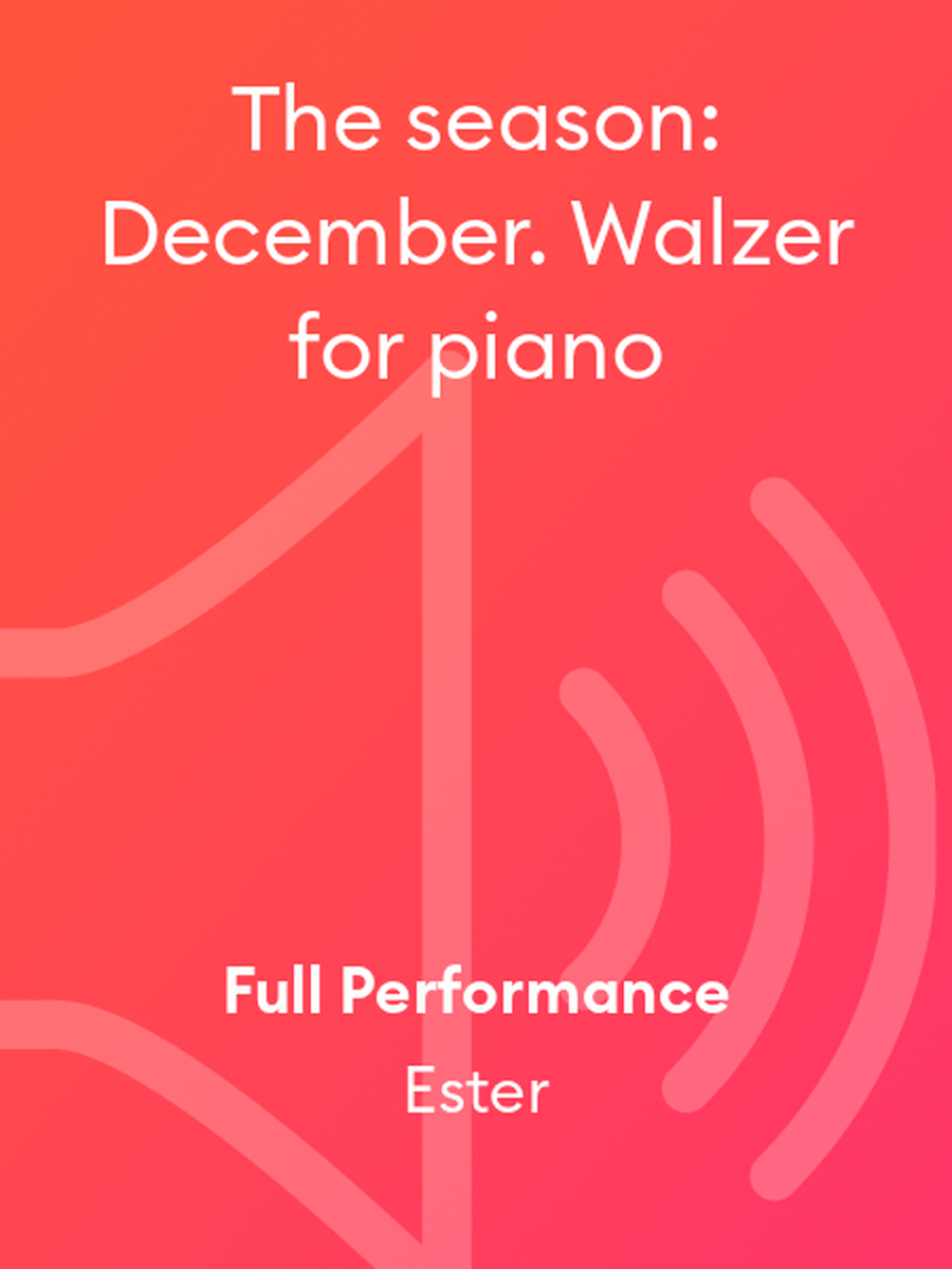 The season: December. Walzer for piano Piano Method scores gallery preview page 1