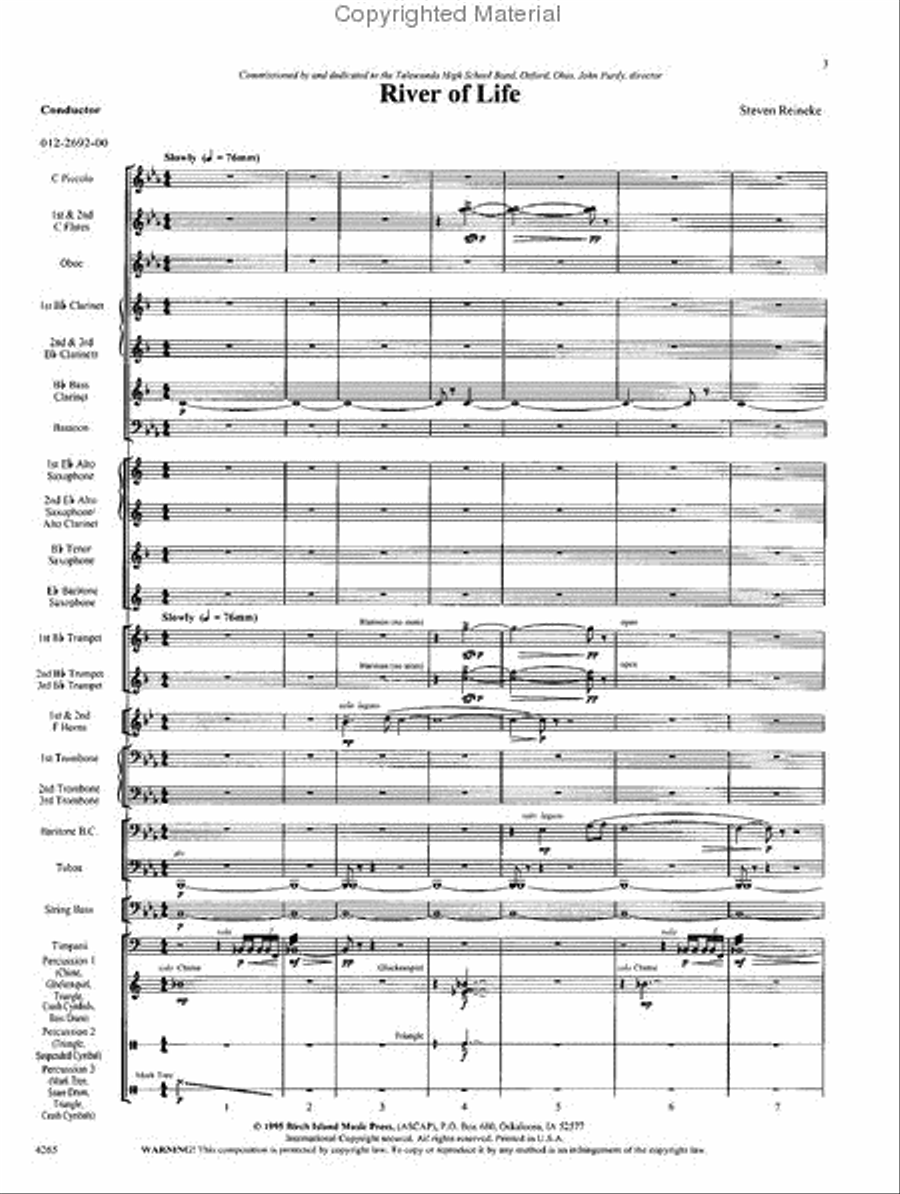 River of Life Concert Band scores gallery preview page 2