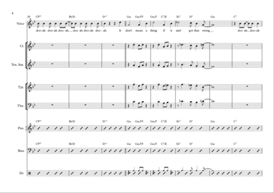 It Don't Mean A Thing (If It Ain't Got That Swing) Piano, Vocal, Guitar scores gallery preview page 4