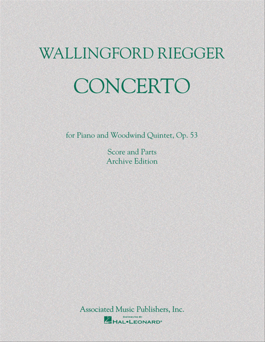 Concerto for Piano and Woodwind Quintet, Op. 53 Piano scores gallery preview page 1