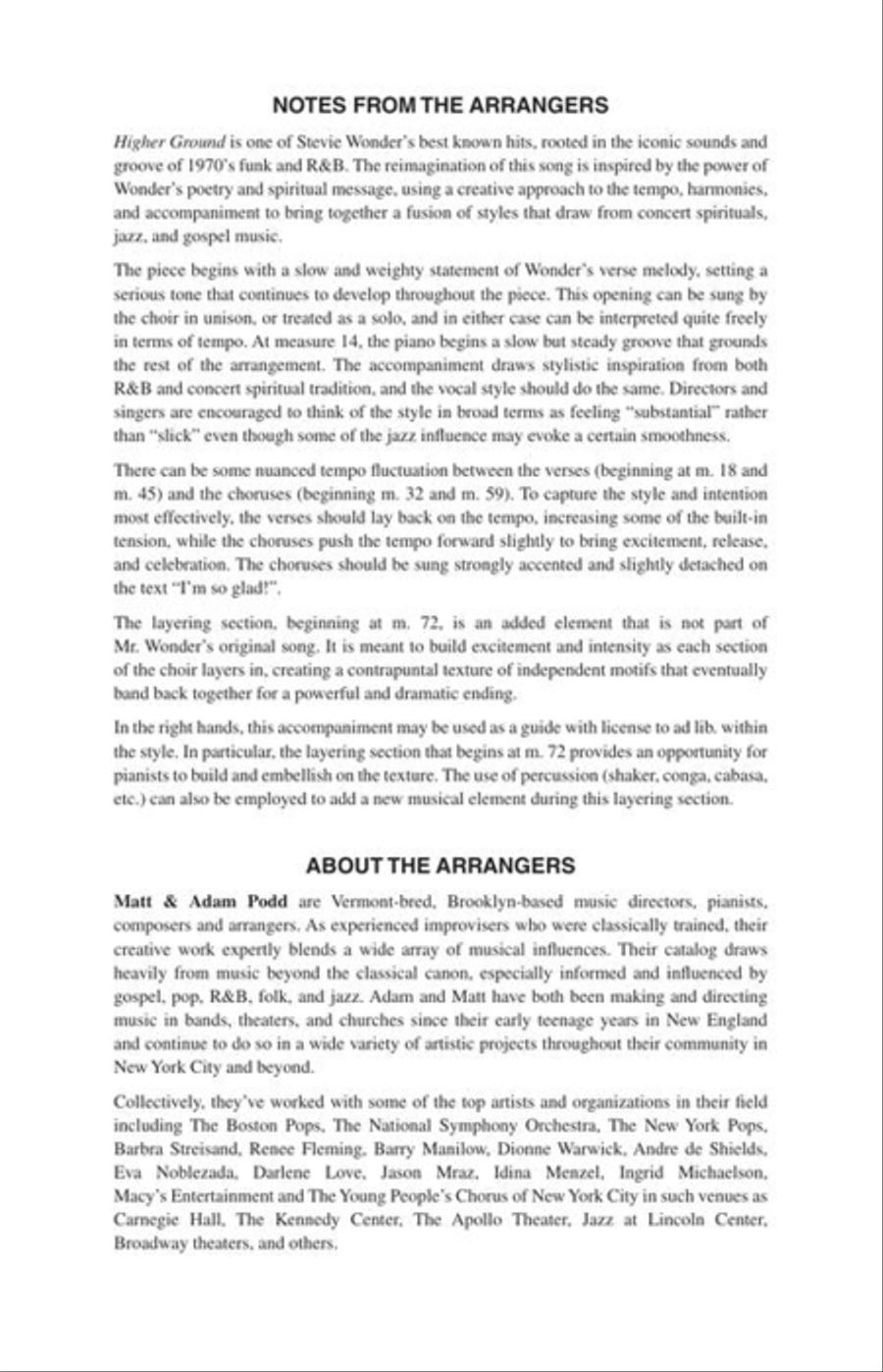 Higher Ground Higher Ground SSATBB scores gallery preview page 3
