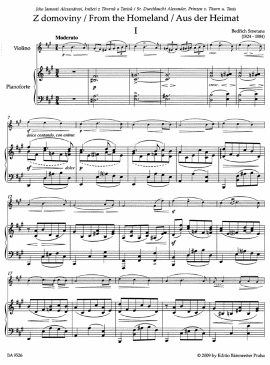 From the Homeland / Z domoviny for Violin and Piano Violin Solo scores gallery preview page 2