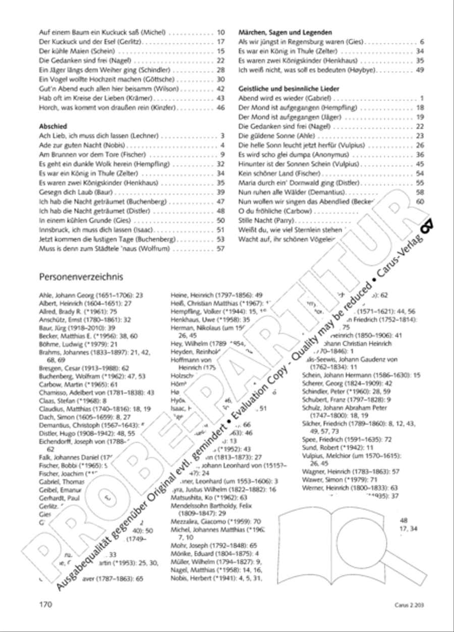 Loreley. Folk songs for choir (Loreley. Volkslieder fur Chor) Choir scores gallery preview page 173