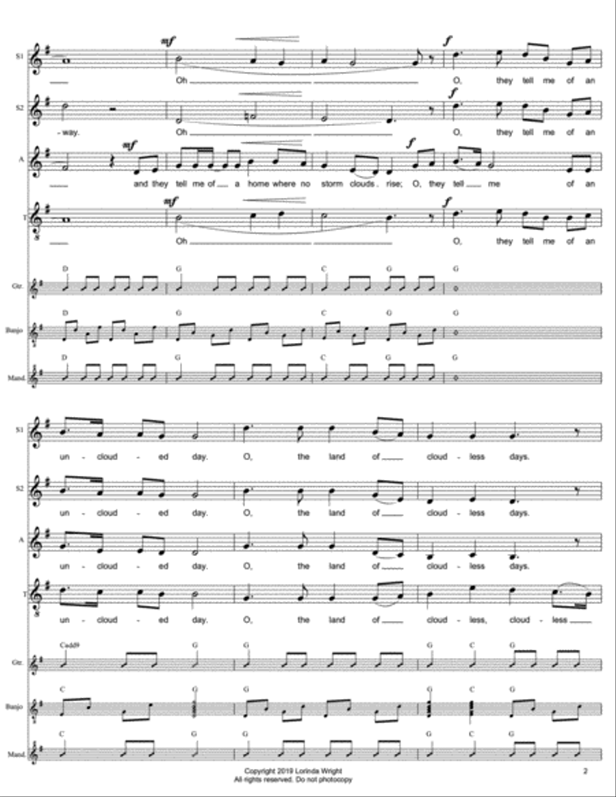 Unclouded Day Choir scores gallery preview page 2