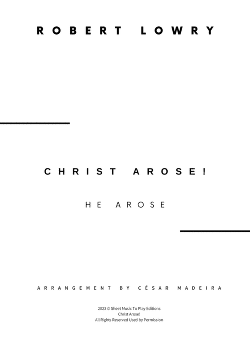 Christ Arose (He Arose) - Brass Quintet (Full Score and Parts) image number null