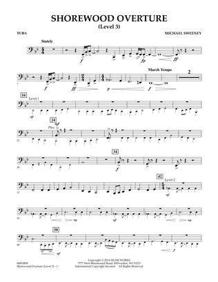 Shorewood Overture (for Multi-level Combined Bands) - Tuba (Level 3)
