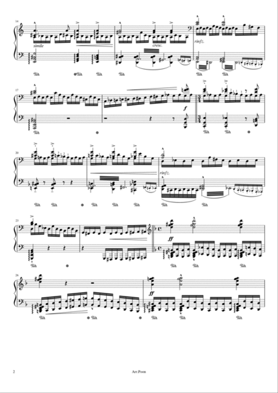 Liszt - Réminiscences de Don Juan, S.418 - For Piano Solo Original With Fingered Piano Solo scores gallery preview page 2