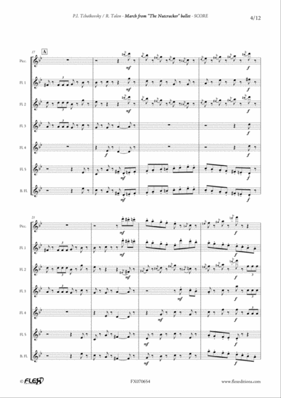 March from The Nutcracker Flute scores gallery preview page 4