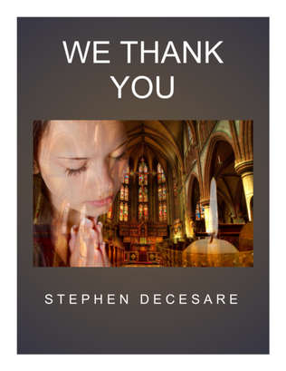 Book cover for We Thank You (3-part children's choir)
