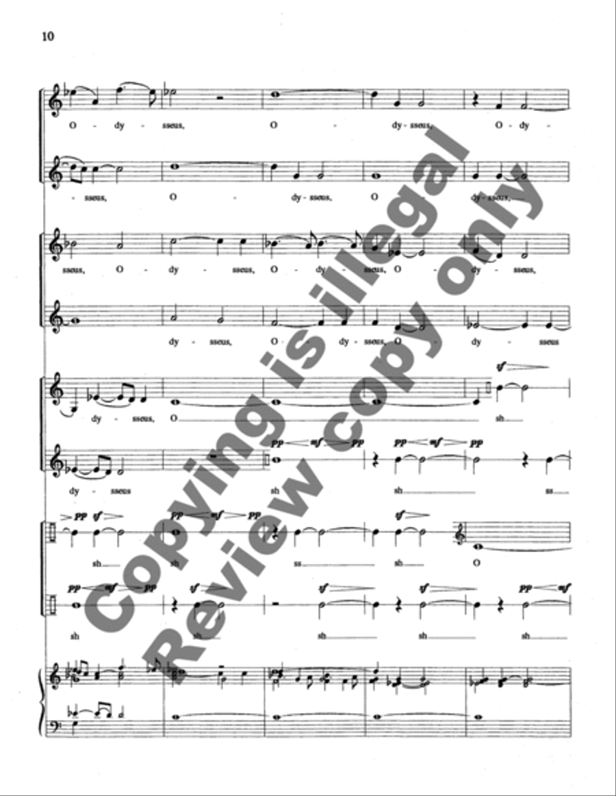 Odysseus and the Sirens Women's Choir scores gallery preview page 15