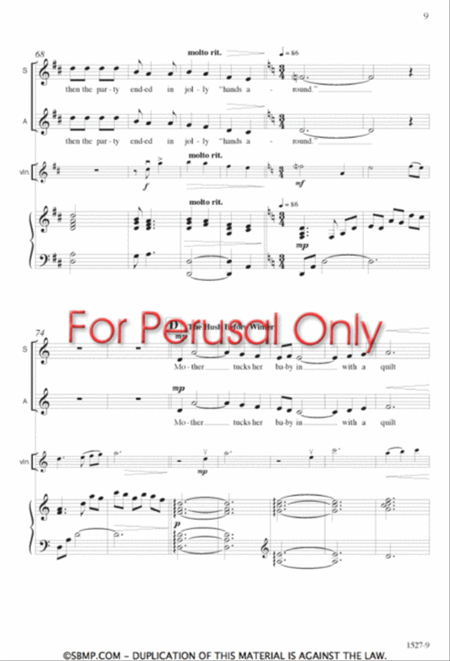 The Two Faces of Autumn - SA Octavo SA scores gallery preview page 8