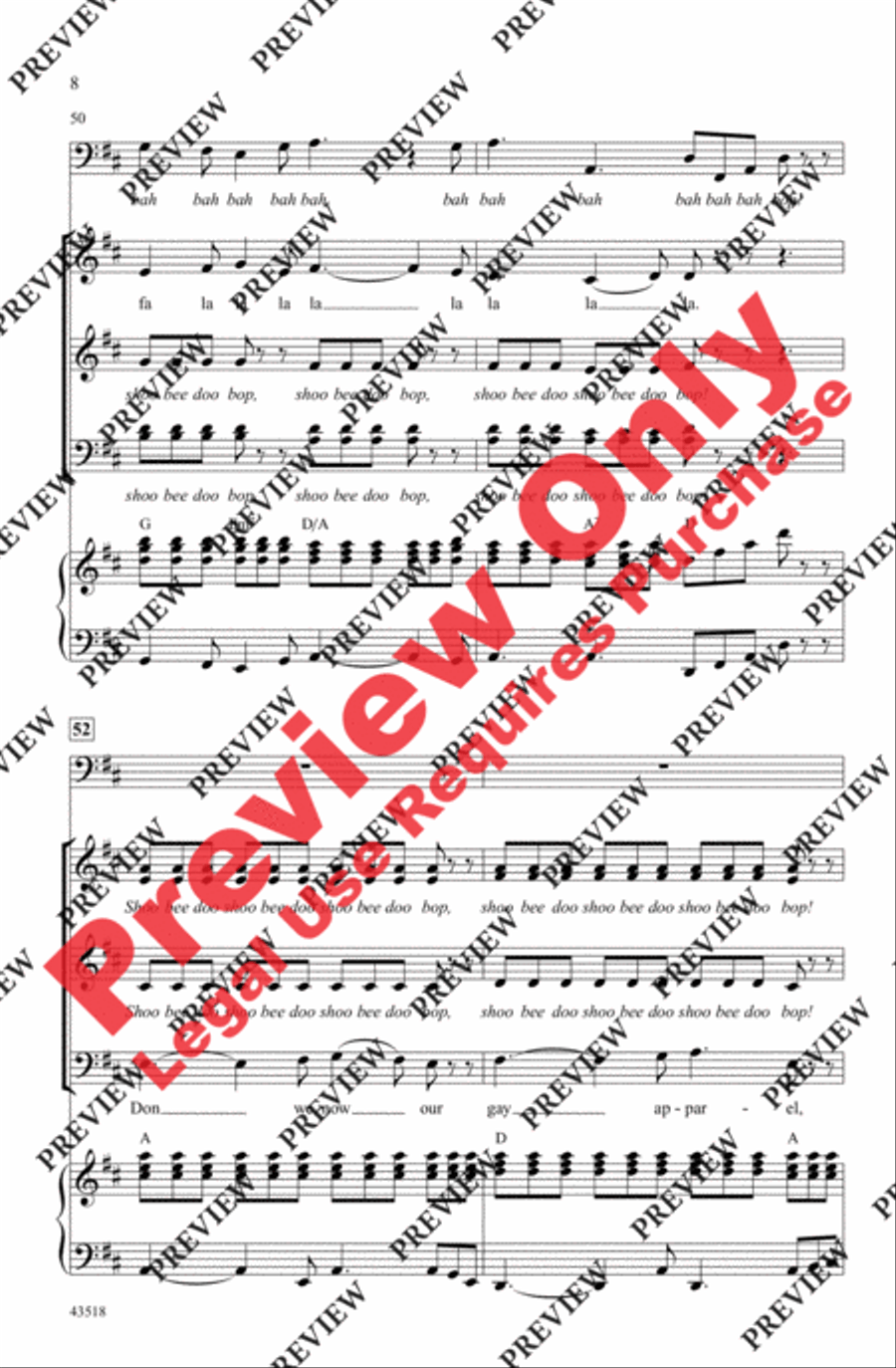 Five Favorite Holiday Songs 4-Part scores gallery preview page 8