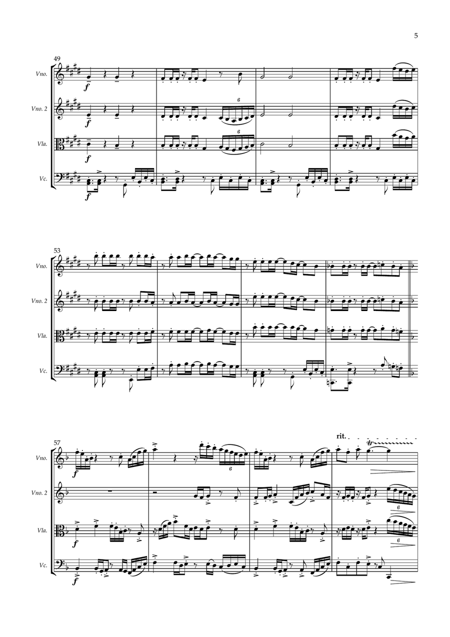Anti-Hero Anti-Hero String Quartet scores gallery preview page 5