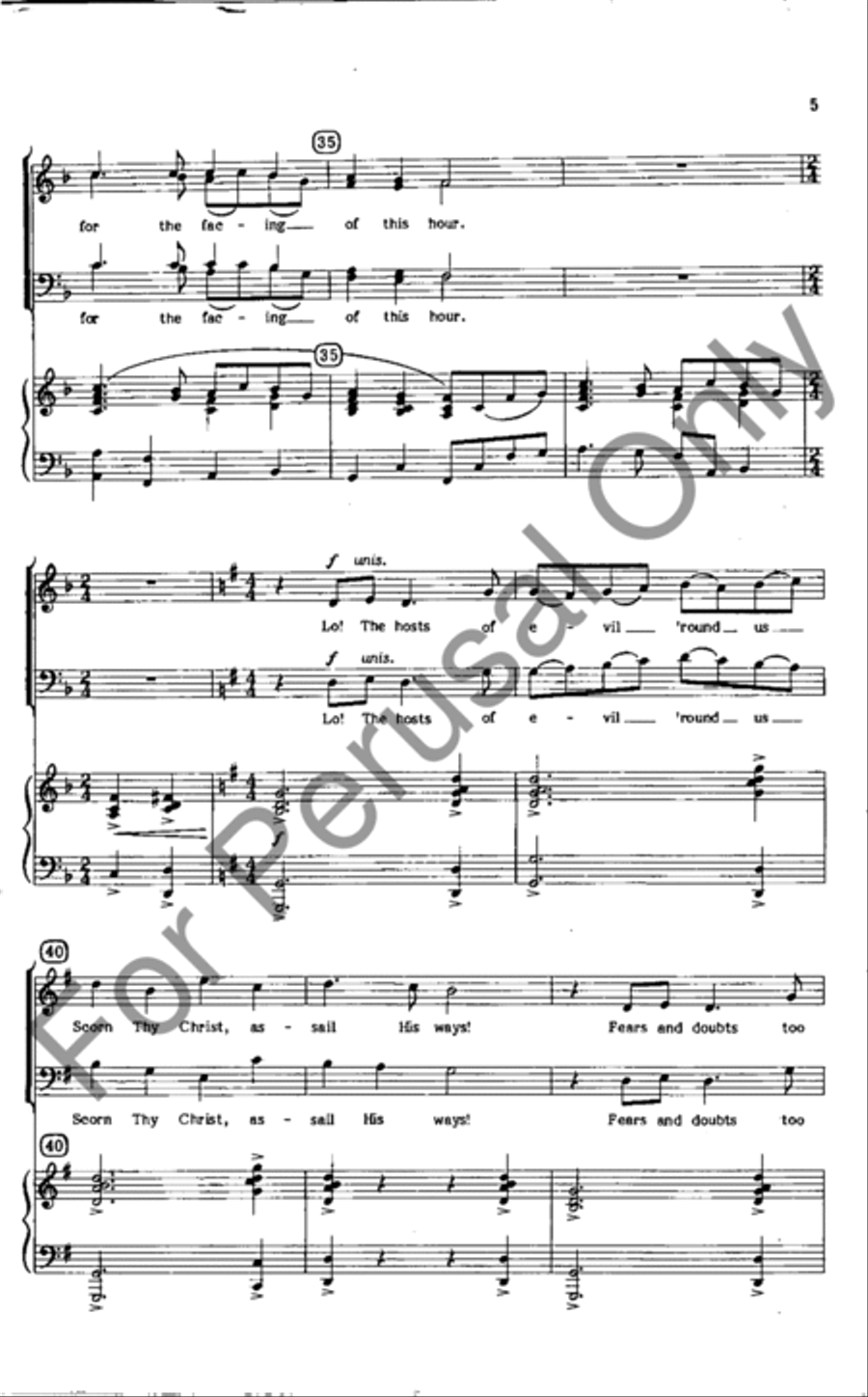 God Of Grace And God Of Glory (Choral Score) 4-Part scores gallery preview page 5