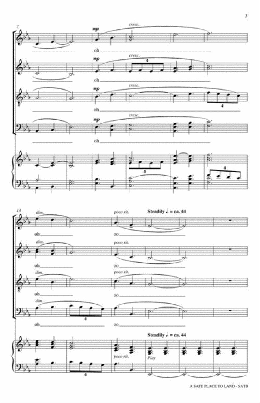 A Safe Place to Land A Safe Place to Land 4-Part scores gallery preview page 5