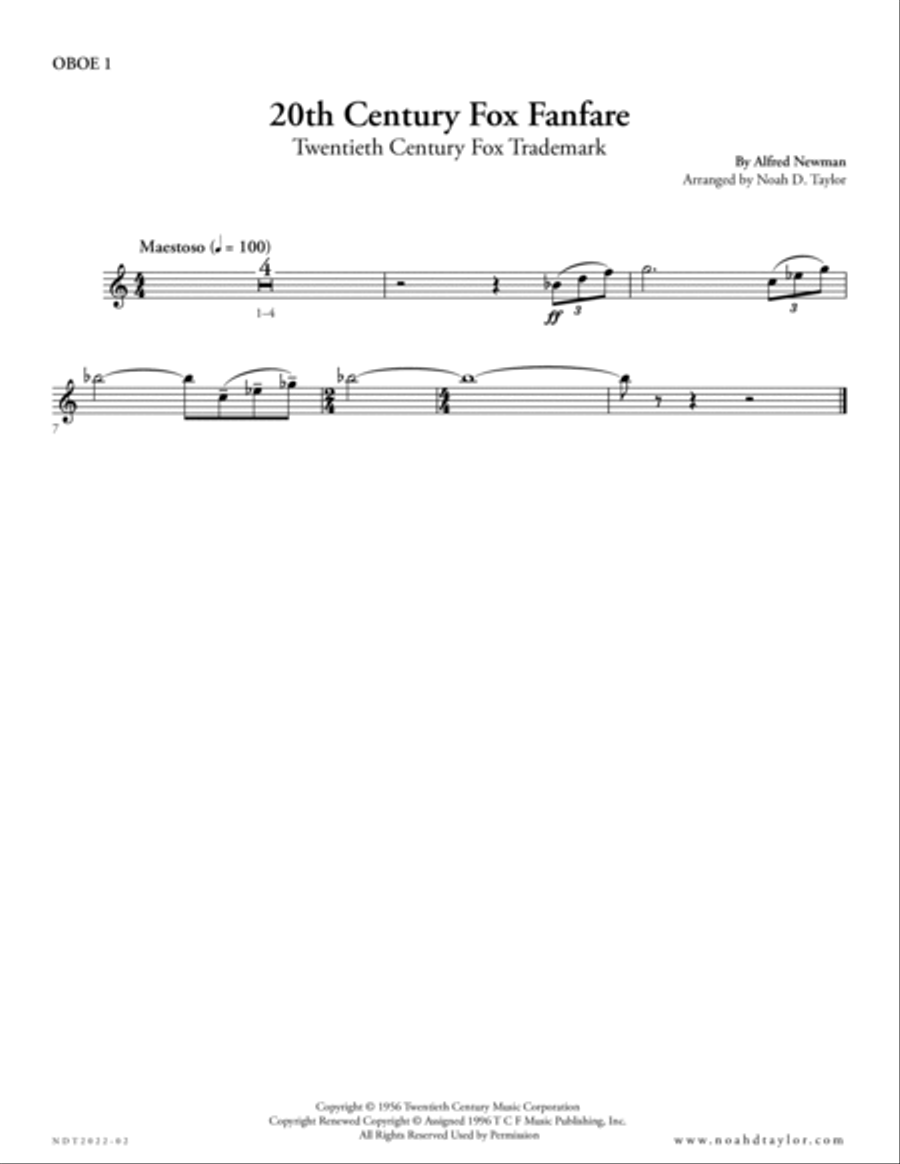 Twentieth Century Fox Trademark Concert Band scores gallery preview page 6