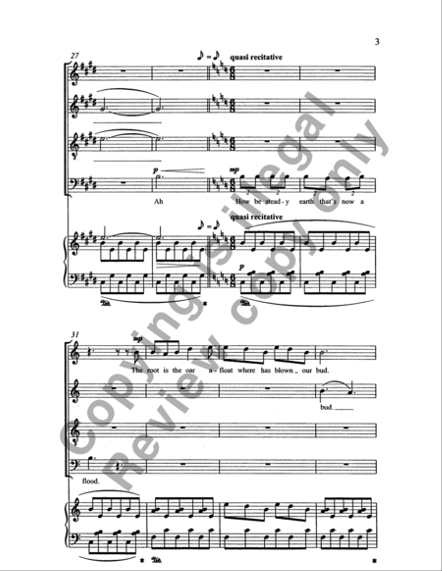 Songs for Women's Voices: 6. I Will Be Earth (Choral Score) image number null