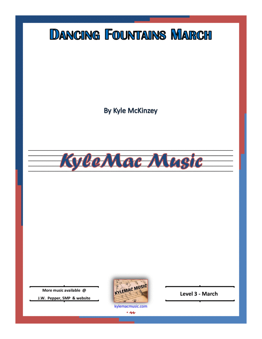 Dancing Fountains March Concert Band scores gallery preview page 1