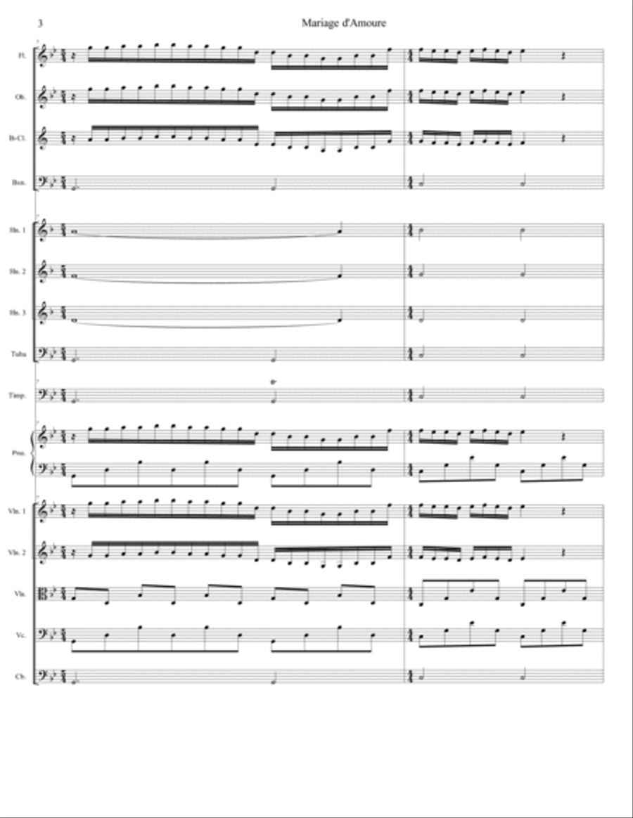 Mariage D'amour Large Ensemble scores gallery preview page 3