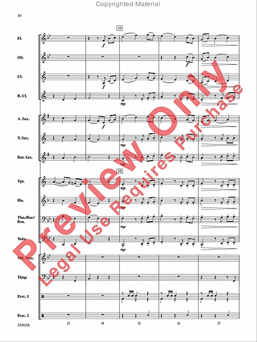 Linden Lea Concert Band scores gallery preview page 11