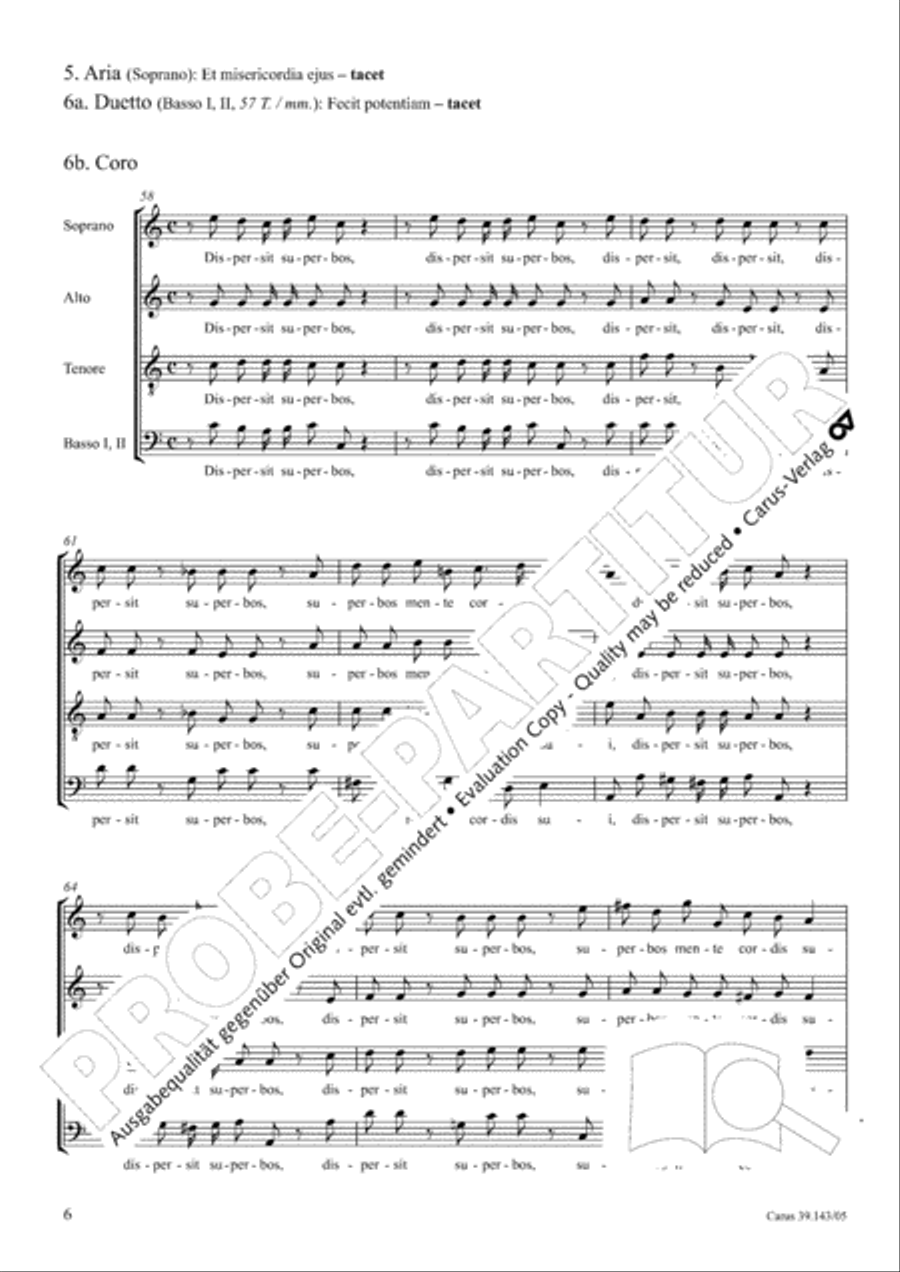 Magnificat in C major 4-Part scores gallery preview page 7