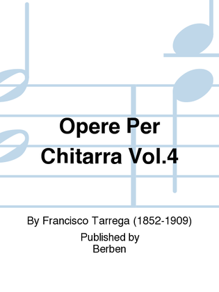 Book cover for Opere Per Chitarra Vol. 4