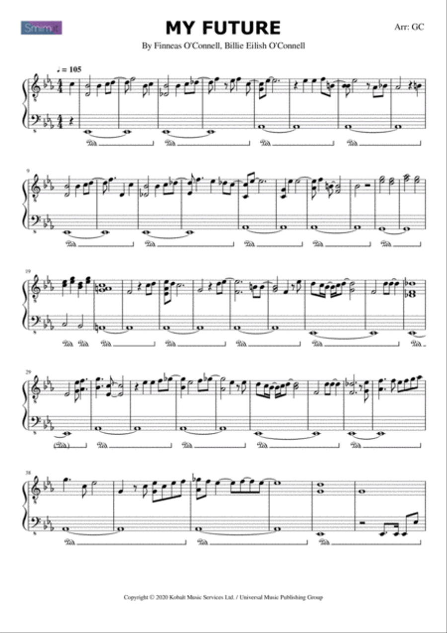 My Future Piano Solo scores gallery preview page 1