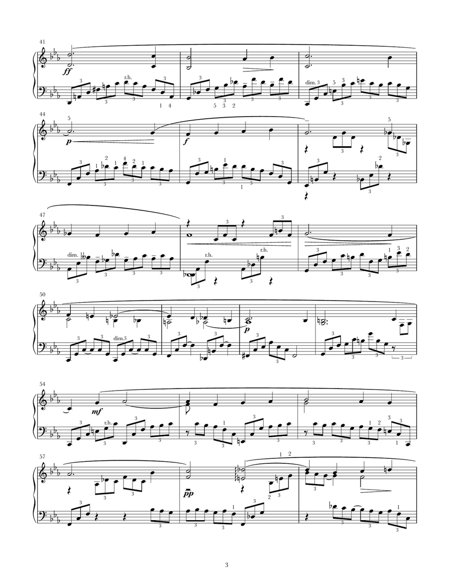 Piano Concerto No. 2 in C minor (first movement) Piano Solo scores gallery preview page 3