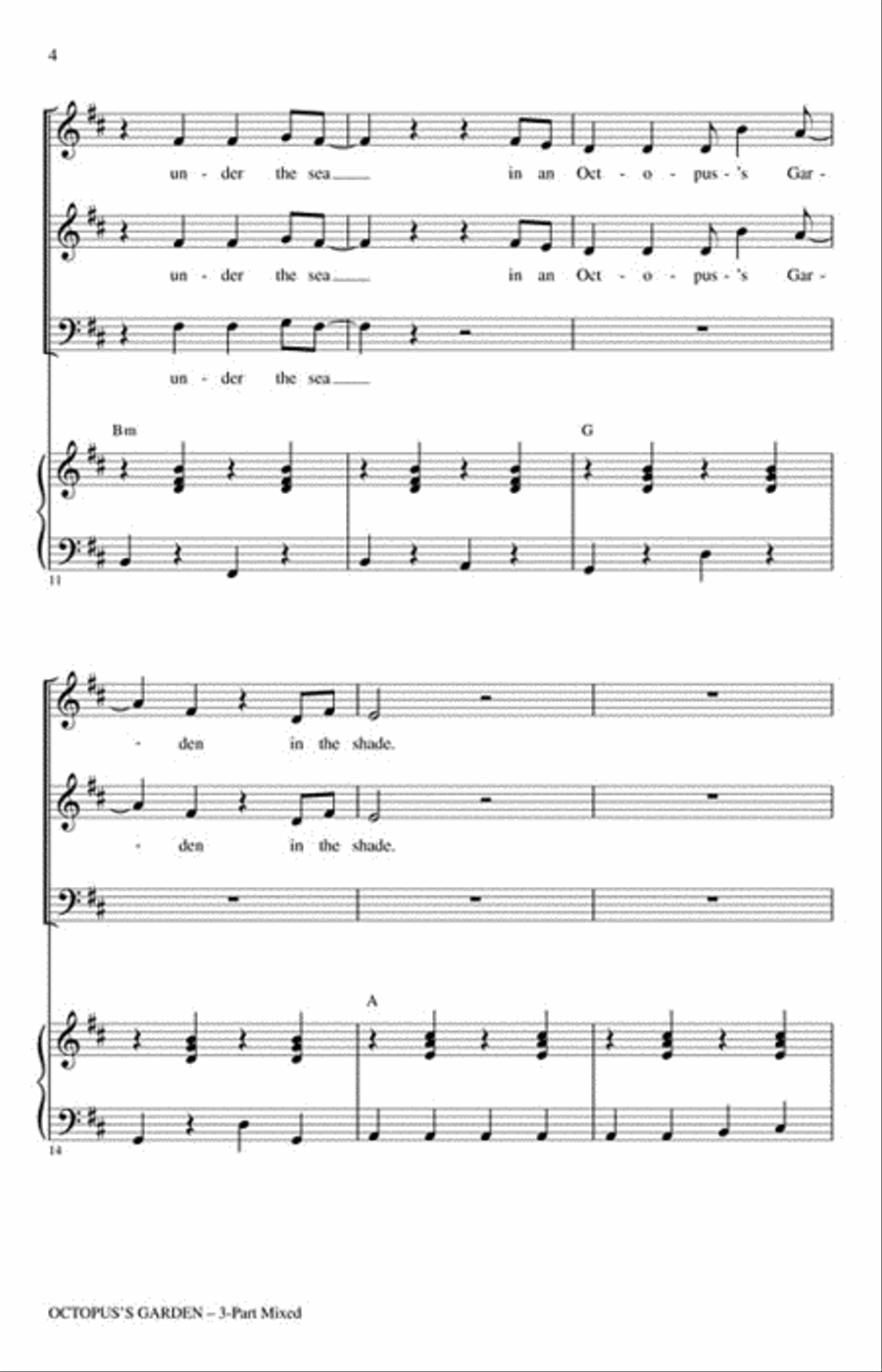 Octopus's Garden Octopus's Garden 3-Part scores gallery preview page 3
