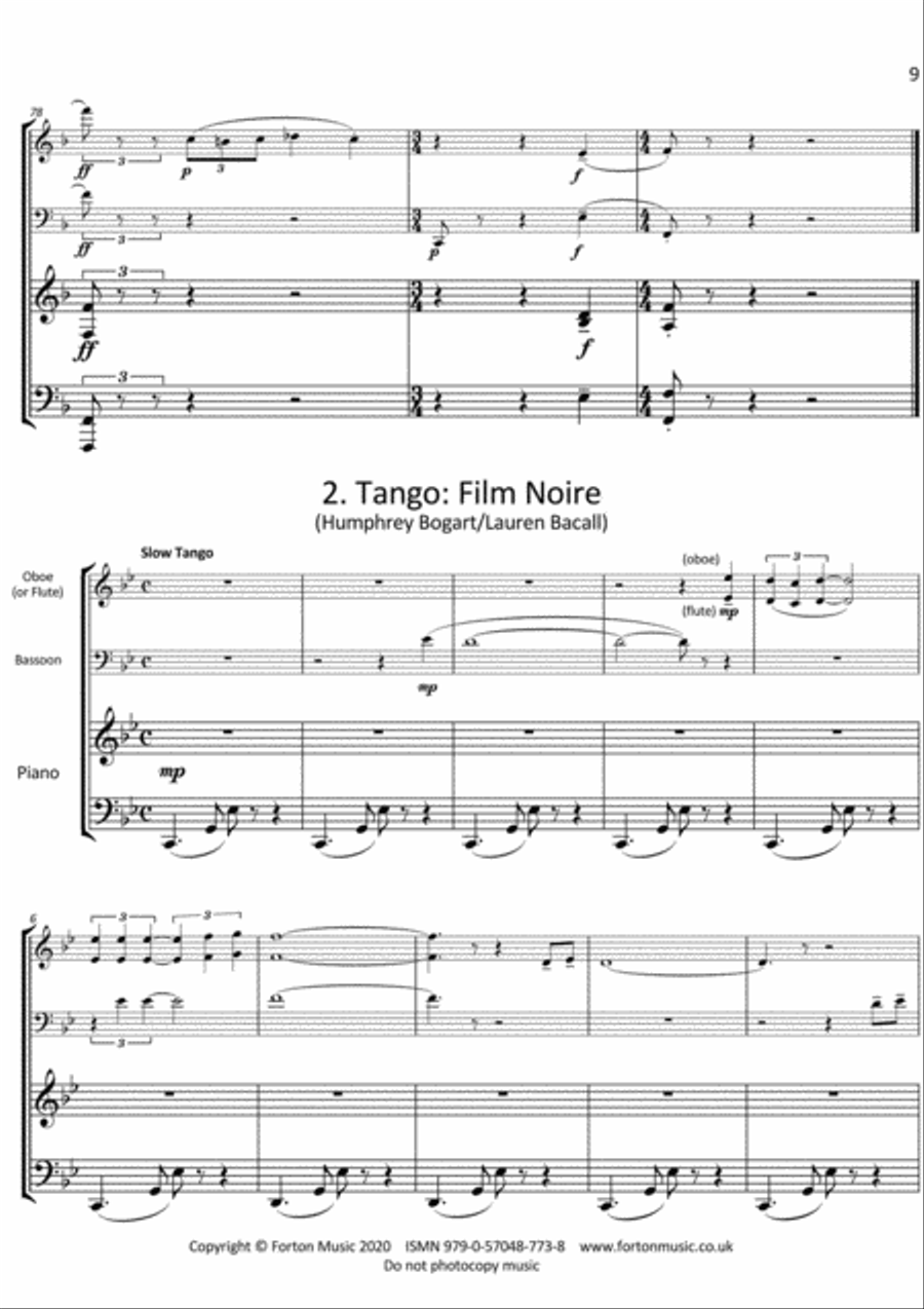 Three Cinematic Sketches Bassoon scores gallery preview page 3
