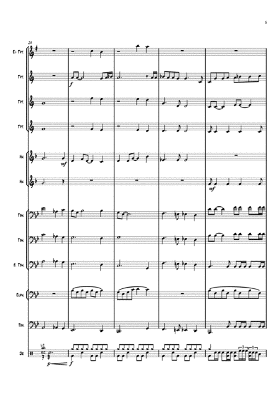 Bohemian Rhapsody Brass Ensemble scores gallery preview page 5