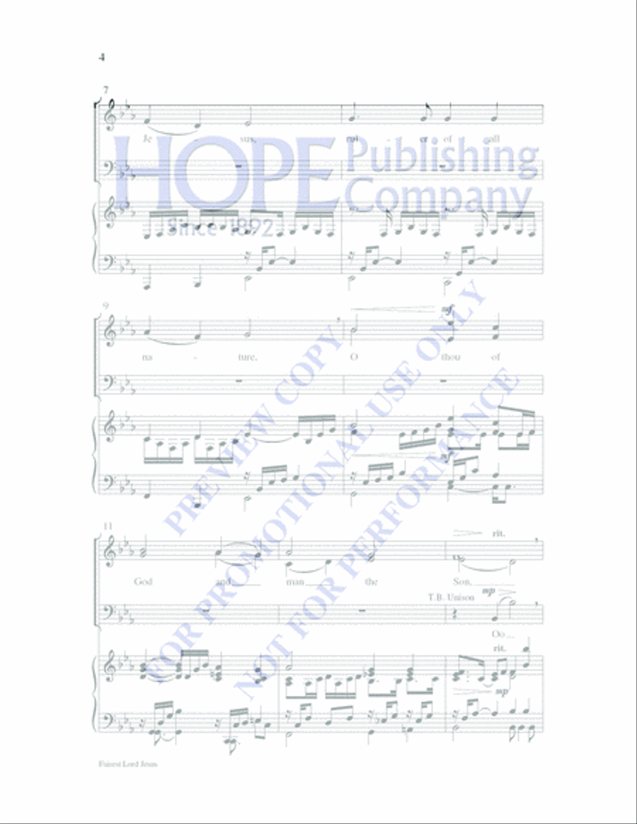 Fairest Lord Jesus Fairest Lord Jesus 4-Part scores gallery preview page 4