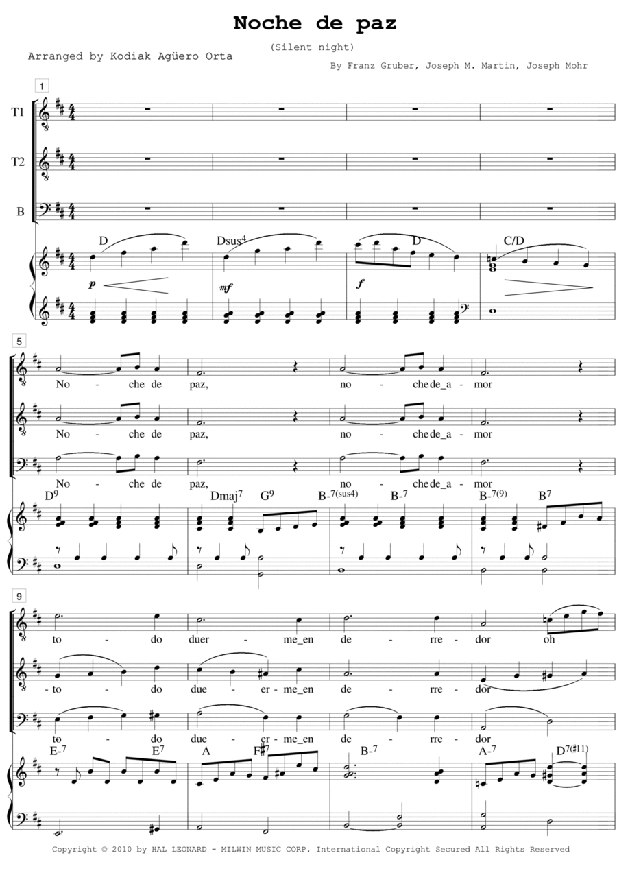 Silent Night TTB scores gallery preview page 1