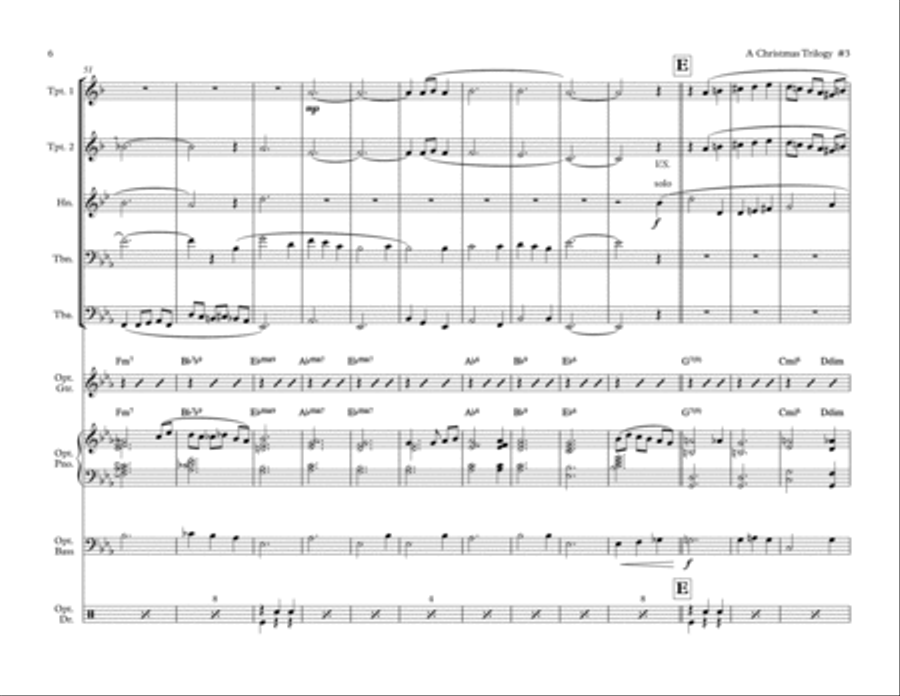 A Christmas Trilogy #3 (Brass Quintet) Brass Quintet scores gallery preview page 6