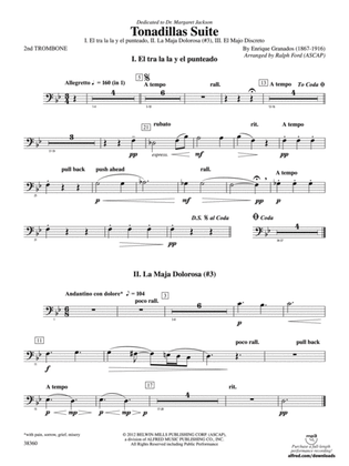 Tonadillas Suite: 2nd Trombone