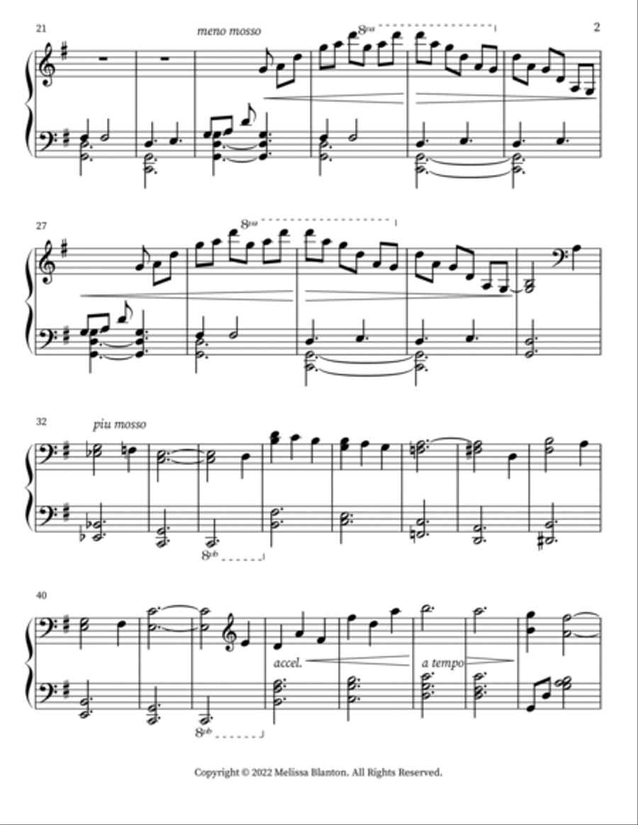 The Lord's My Shepherd, I'll Not Want Piano Solo scores gallery preview page 2