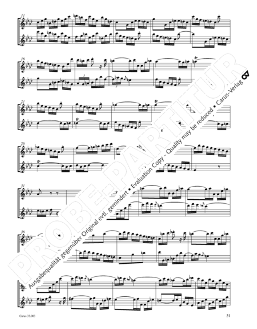 Gesamtausgabe Band 3 (Kammermusik: Duette, Solo- und Triosonaten) Score scores gallery preview page 72