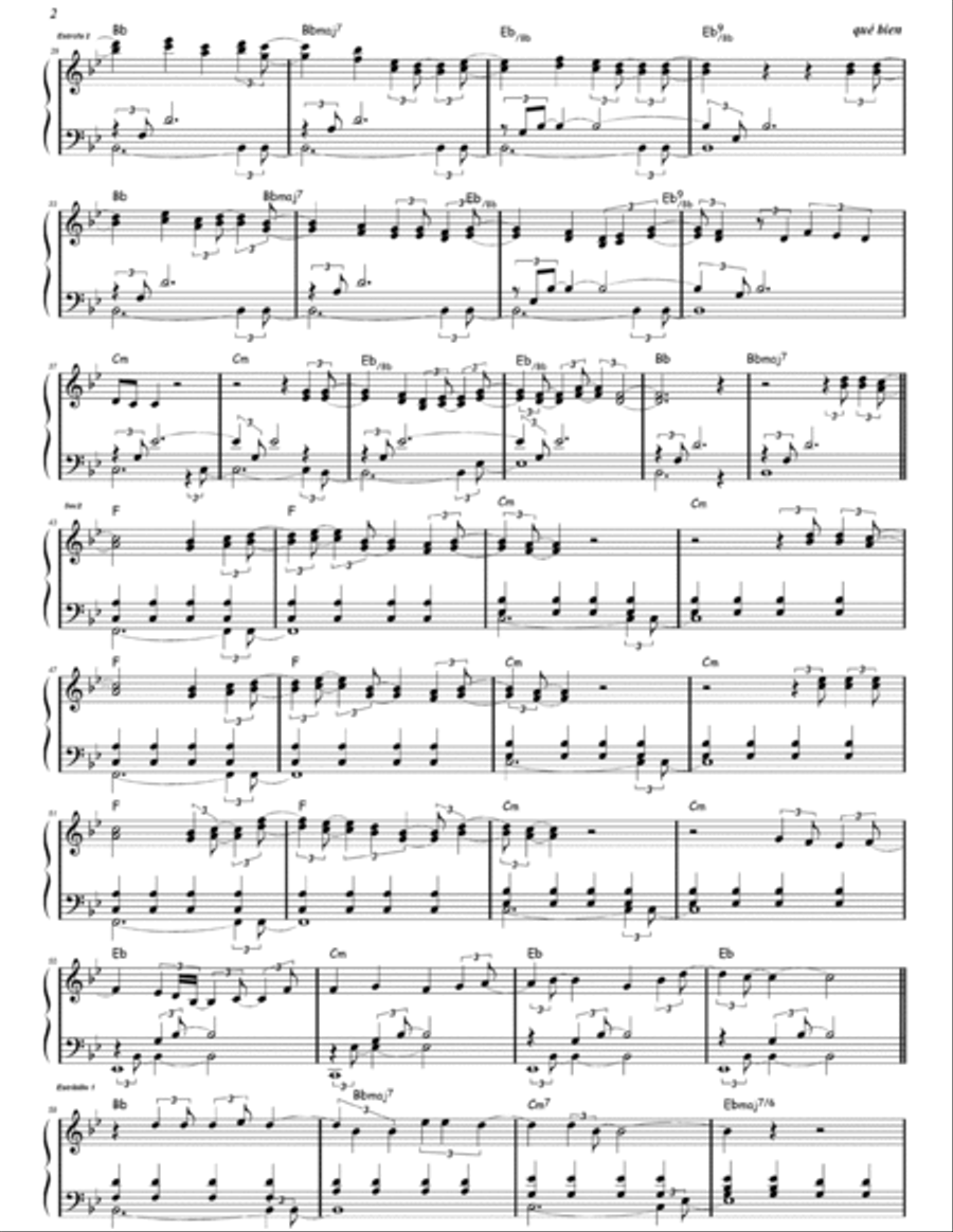 Que Bien Easy Piano scores gallery preview page 2