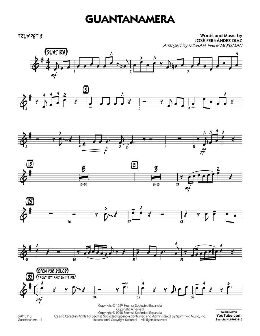 Guantanamera - Trumpet 3