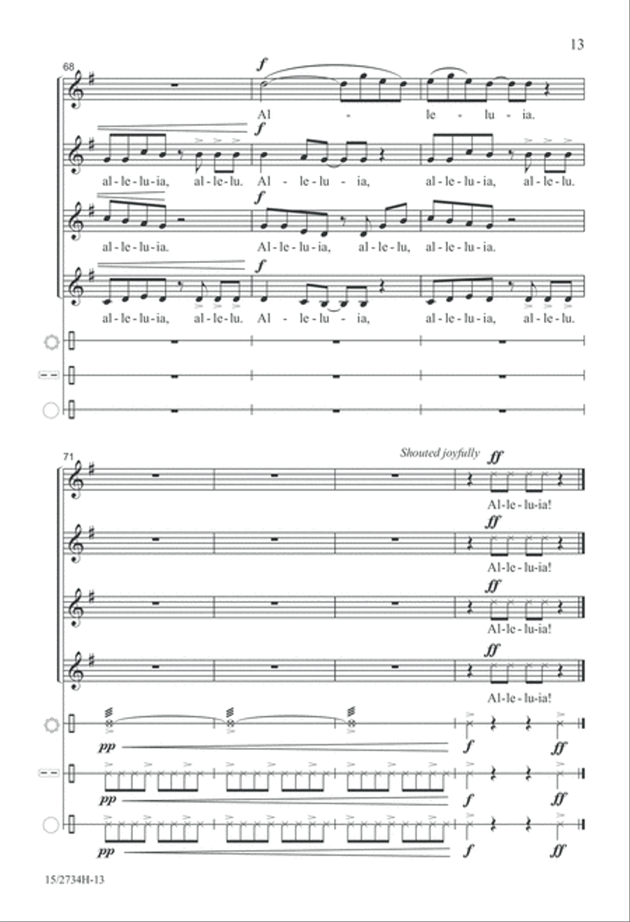 Alleluia, Alleluia! Alleluia, Alleluia! SSAA scores gallery preview page 14