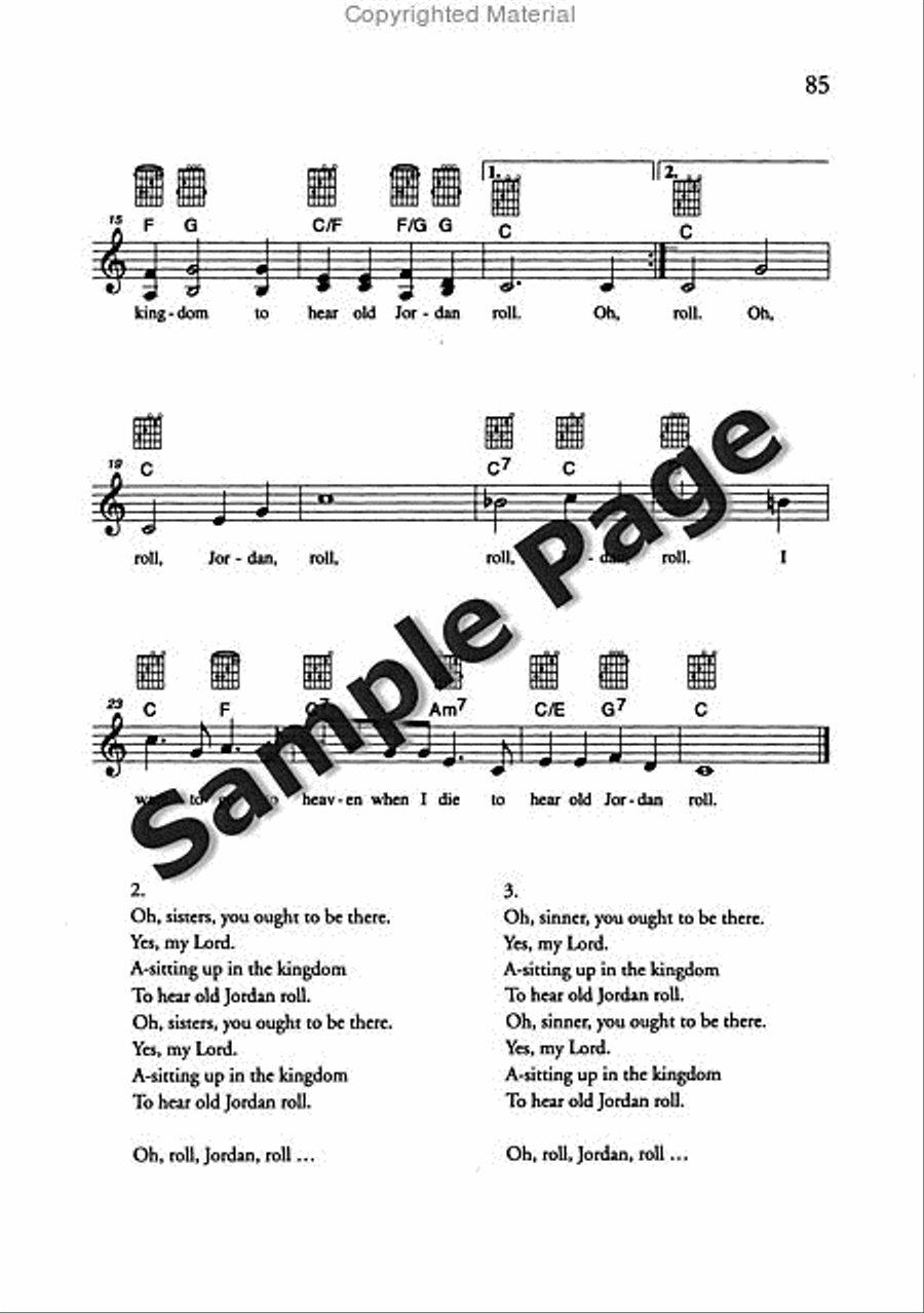 Best of Spirituals & Gospels Acoustic Guitar scores gallery preview page 86