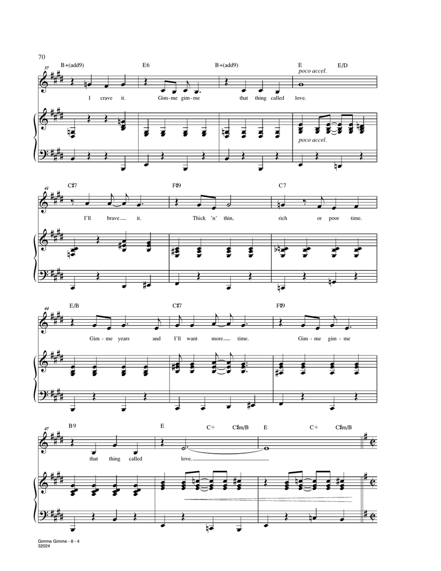 Gimme Gimme (from Thoroughly Modern Millie) Voice scores gallery preview page 4